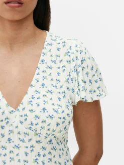 Vestido Corto De Manga Corta