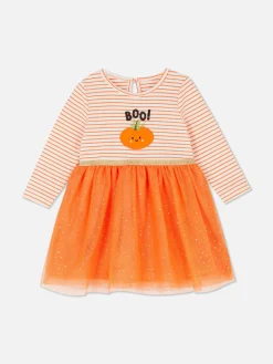 Vestido De Calabaza Con Tutú De Halloween