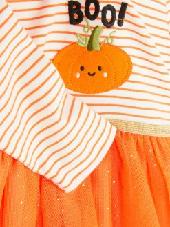 Vestido De Calabaza Con Tutú De Halloween