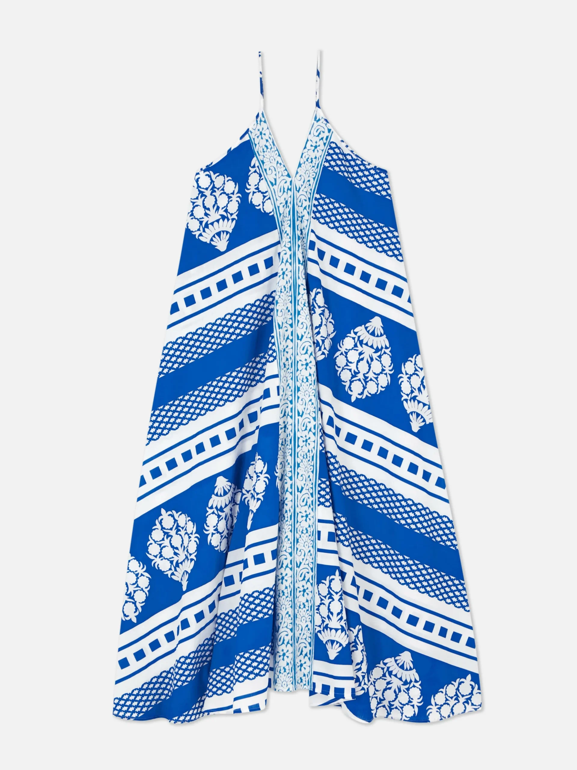 Vestido Largo Con Diseño Tipo Azulejo