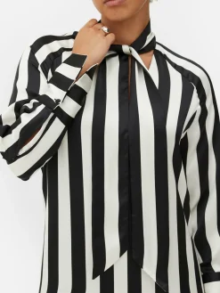 Vestido Midi A Rayas Beetlejuice X Colleen Atwood