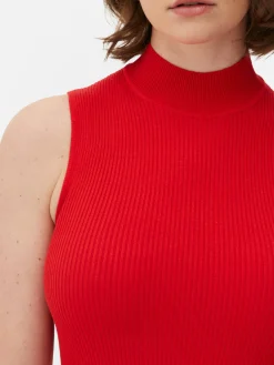 Vestido Midi De Punto Sin Mangas