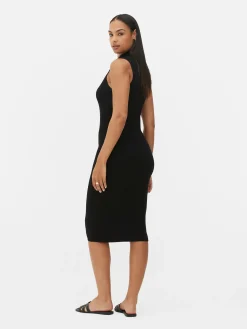 Vestido Midi De Punto Sin Mangas