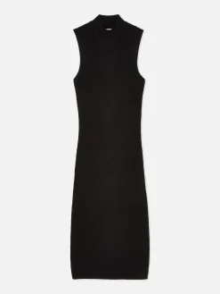 Vestido Midi De Punto Sin Mangas