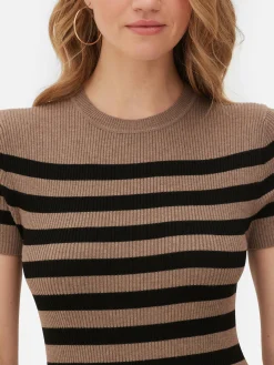 Vestido Midi De Tipo Jersey Y Manga Corta