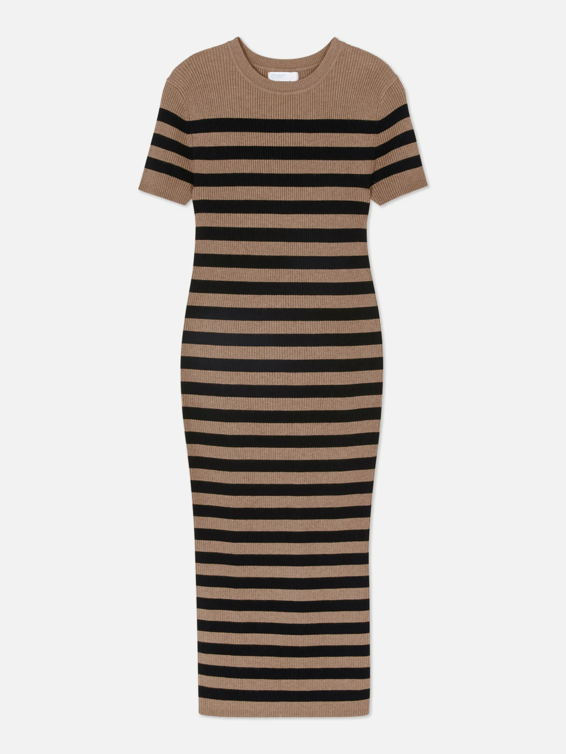 Vestido Midi De Tipo Jersey Y Manga Corta