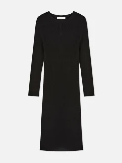 Vestido Tipo Jersey De Manga Larga Y Cuello Redondo