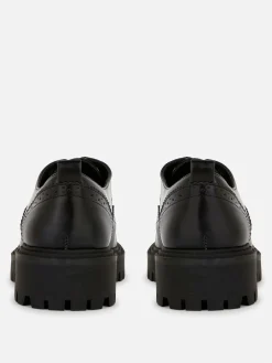 Zapatos Brogue Con Cordones Y Suela Gruesa