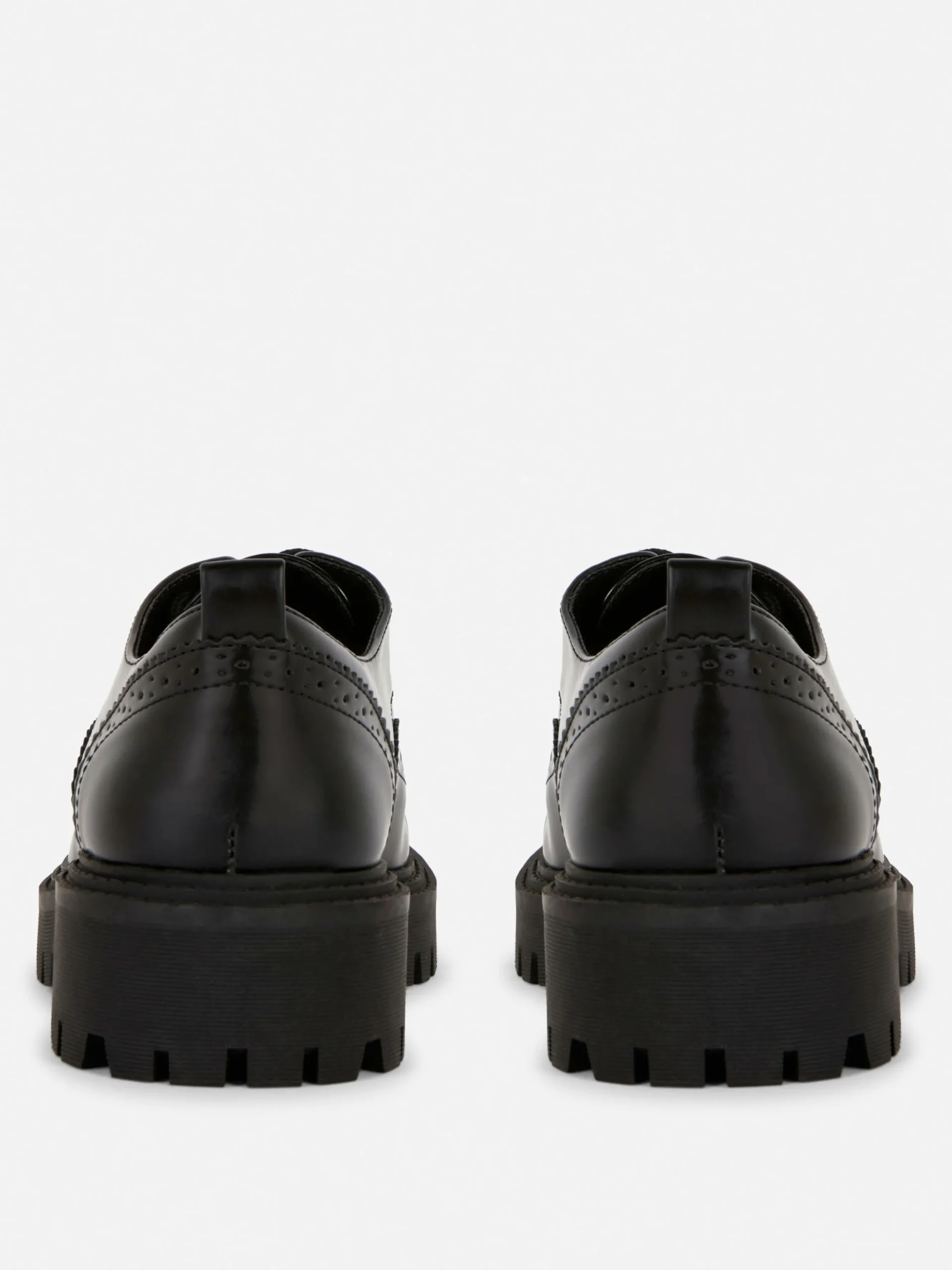 Zapatos Brogue Con Cordones Y Suela Gruesa