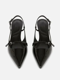 Zapatos De Charol Con Hebilla Y Tacón Chupete