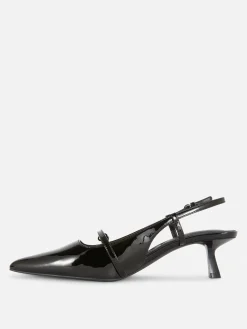 Zapatos De Charol Con Hebilla Y Tacón Chupete